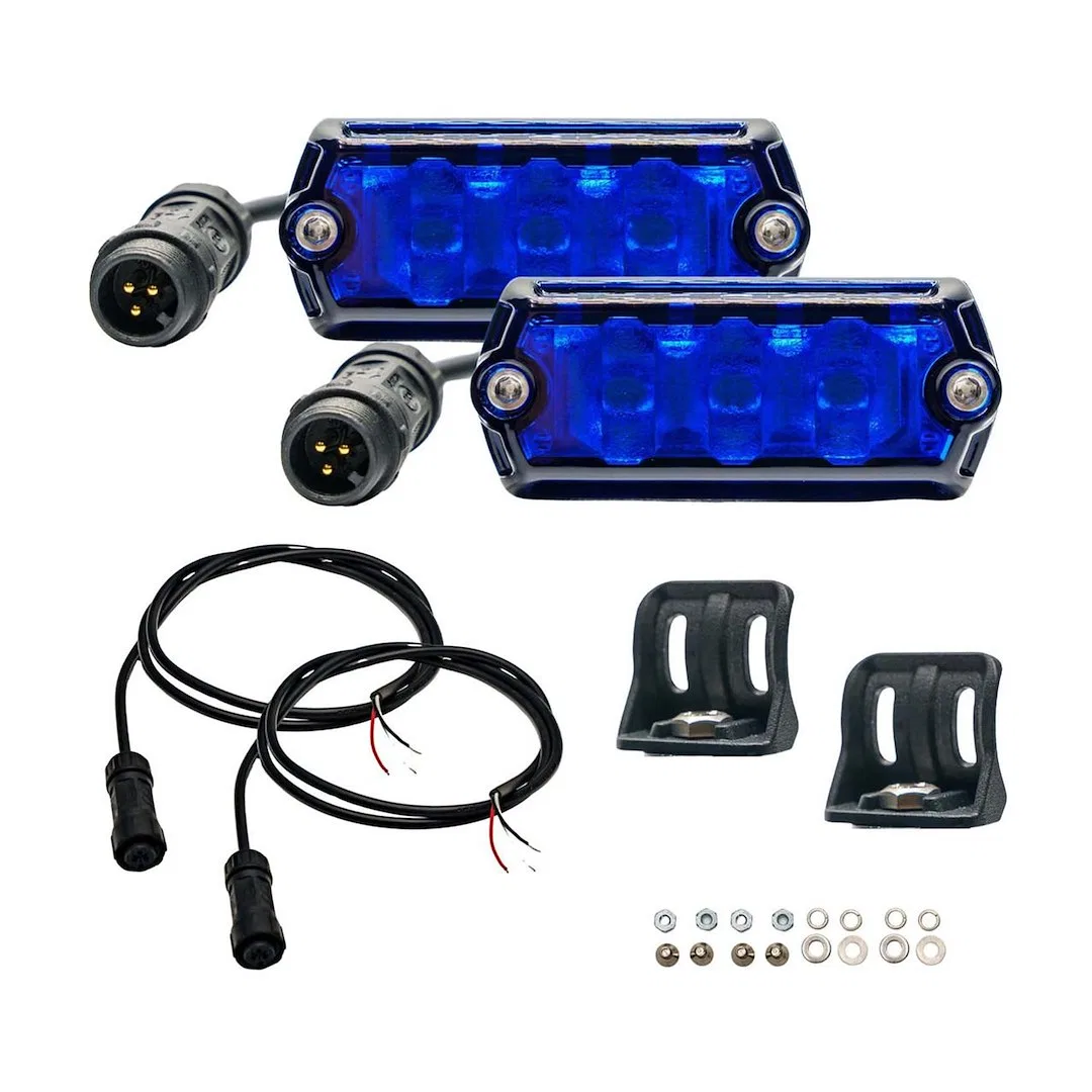 NAN512 – ARB USA Underbody Light Kit, LED Blue Lens With 2 Lights/ Mounting Brackets/ Installation Hardware